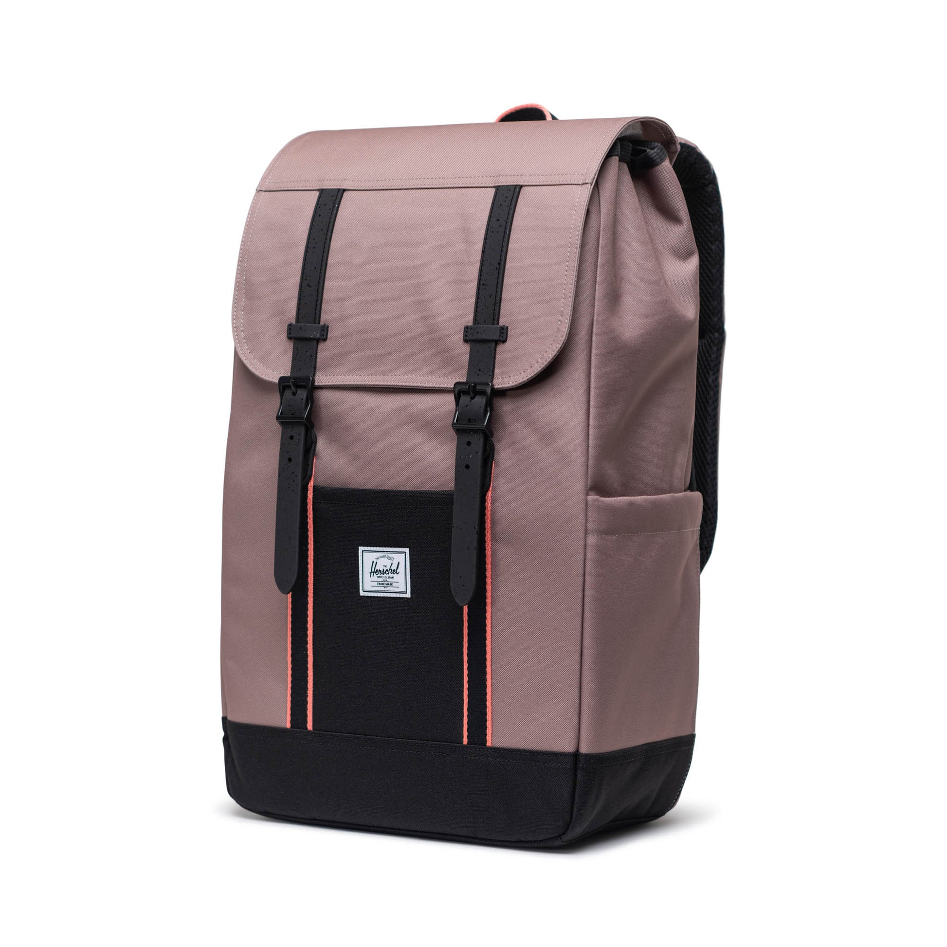 Vizon - Siyah Herschel Retreat Su İtici Kumaş 16" Laptop Uyumlu Mıknatıslı Kapama Sırt Çantası, 23 L