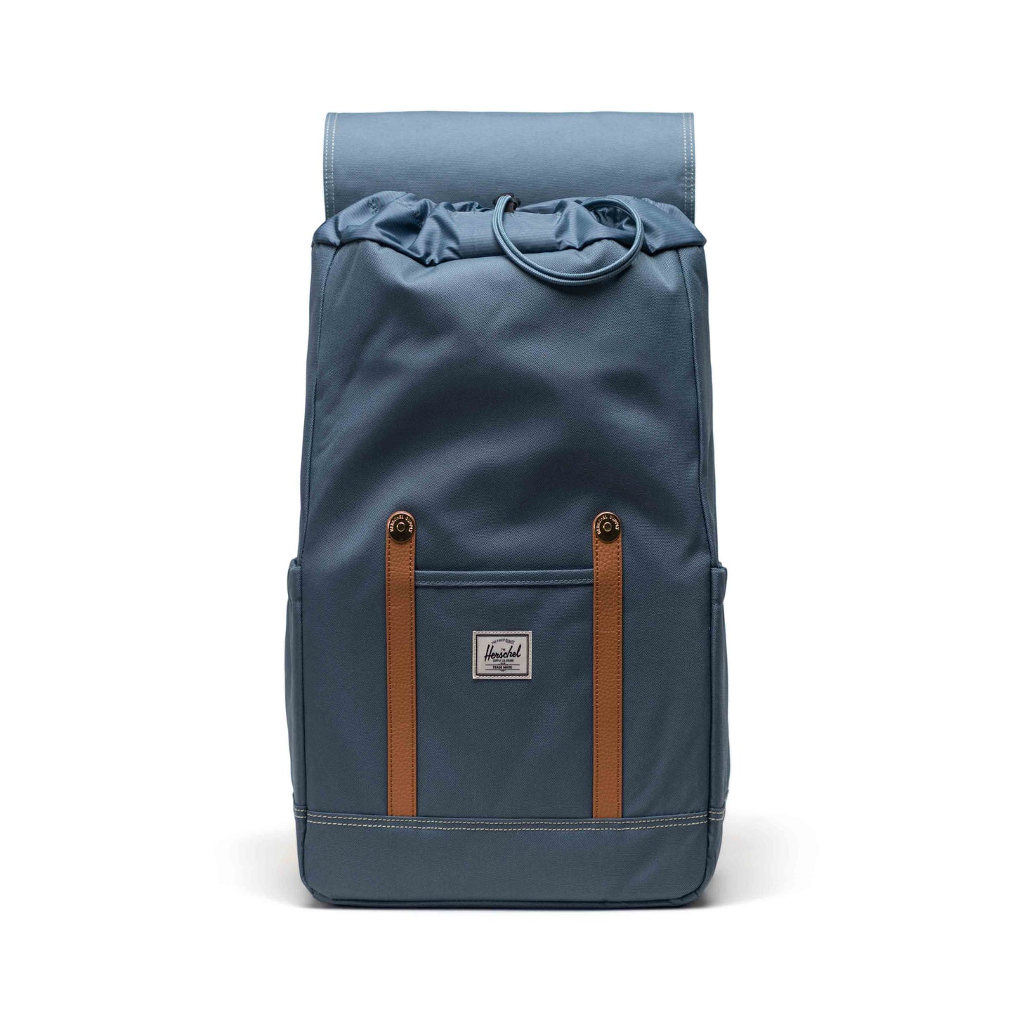 Dikişli Buğulu Mavi Herschel Retreat Su İtici Kumaş 16" Laptop Uyumlu Mıknatıslı Kapama Sırt Çantası, 23 L