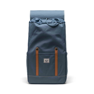 Dikişli Buğulu Mavi Herschel Retreat Su İtici Kumaş 16" Laptop Uyumlu Mıknatıslı Kapama Sırt Çantası, 23 L