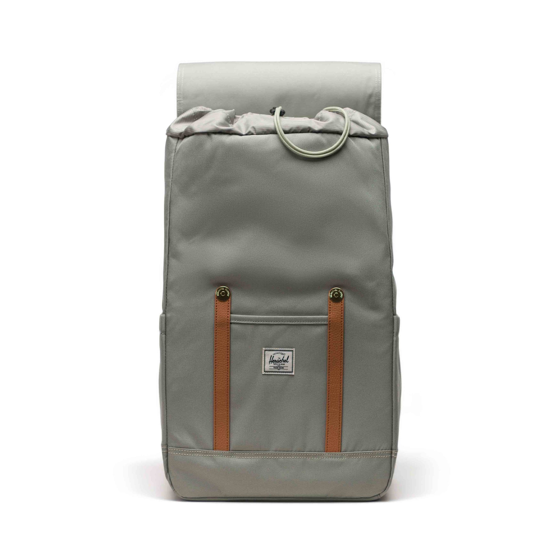 Puslu Yeşil Herschel Retreat Su İtici Kumaş 16" Laptop Uyumlu Mıknatıslı Kapama Sırt Çantası, 23 L
