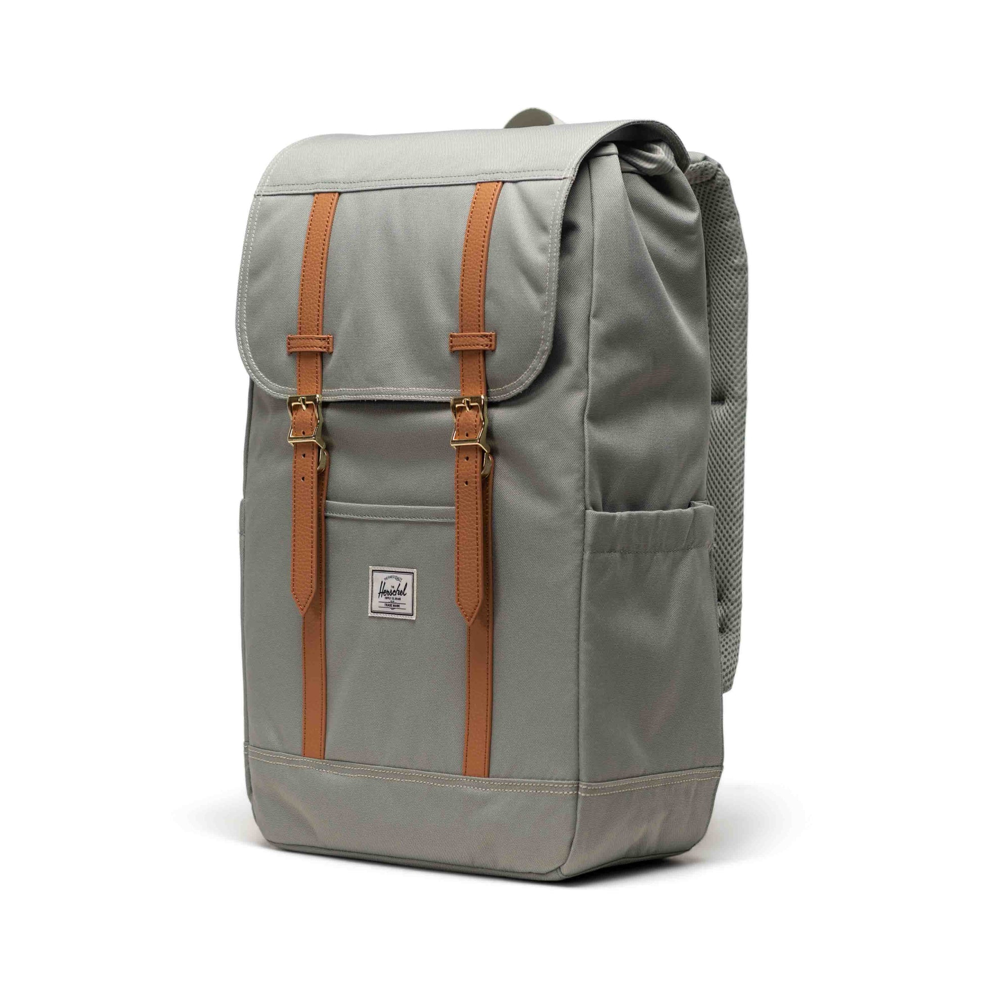 Puslu Yeşil Herschel Retreat Su İtici Kumaş 16" Laptop Uyumlu Mıknatıslı Kapama Sırt Çantası, 23 L