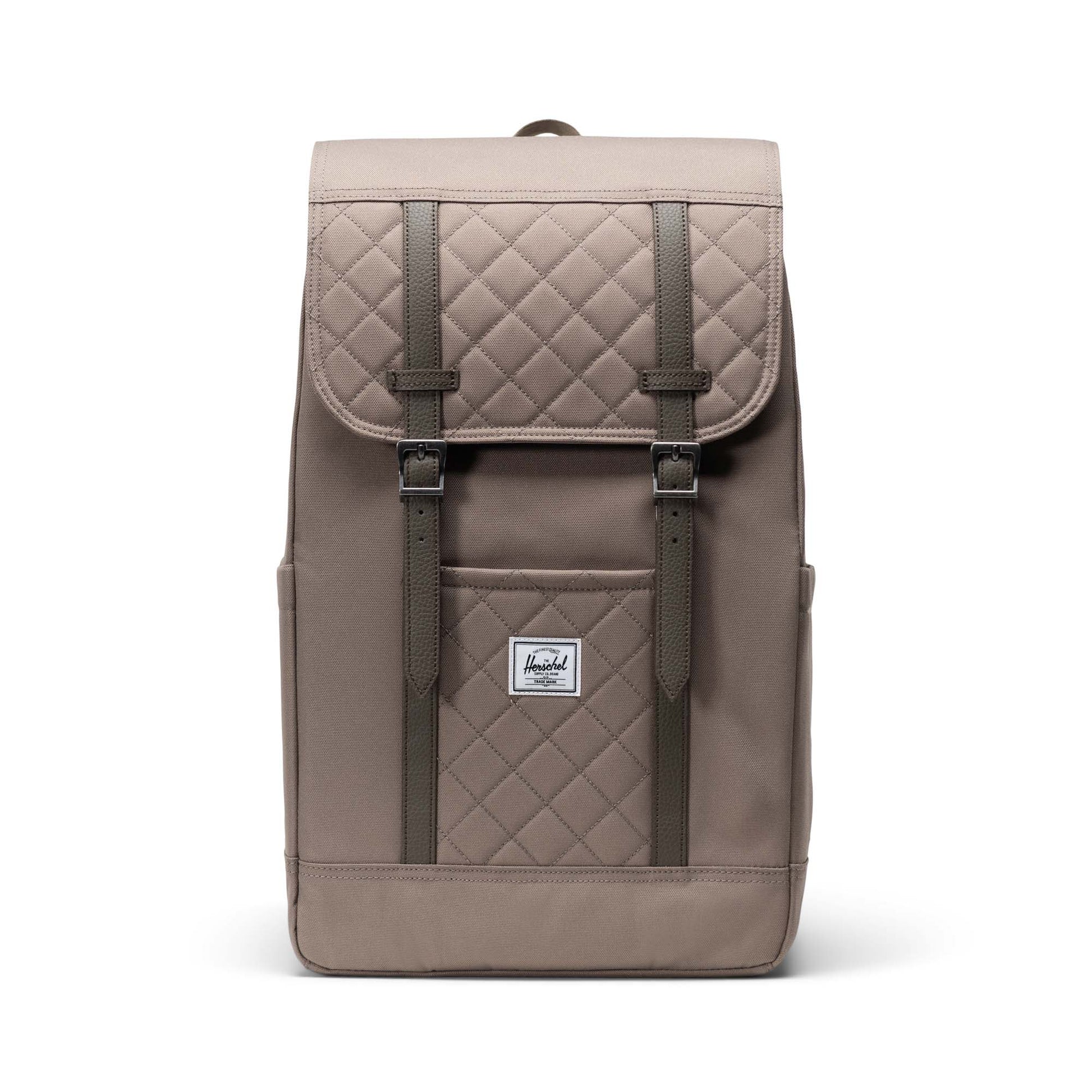 Vizon Kapitone Herschel Retreat Su İtici Kumaş 16" Laptop Uyumlu Mıknatıslı Kapama Sırt Çantası, 23 L
