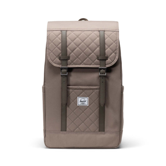 Vizon Kapitone Herschel Retreat Su İtici Kumaş 16" Laptop Uyumlu Mıknatıslı Kapama Sırt Çantası, 23 L