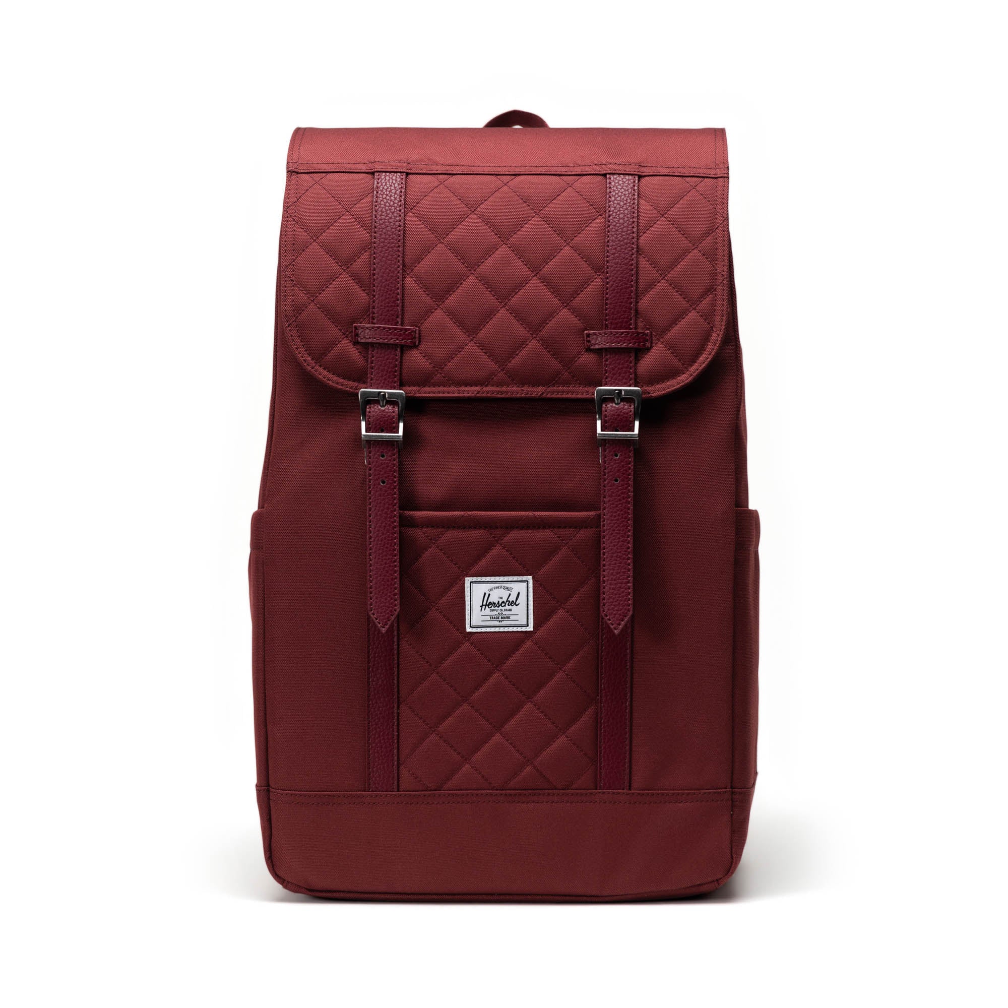 Mürdüm Kapitone Herschel Retreat Su İtici Kumaş 16" Laptop Uyumlu Mıknatıslı Kapama Sırt Çantası, 23 L