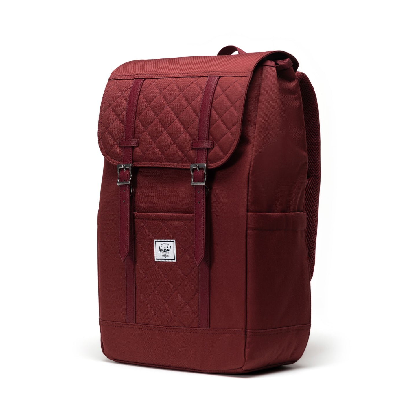 Mürdüm Kapitone Herschel Retreat Su İtici Kumaş 16" Laptop Uyumlu Mıknatıslı Kapama Sırt Çantası, 23 L