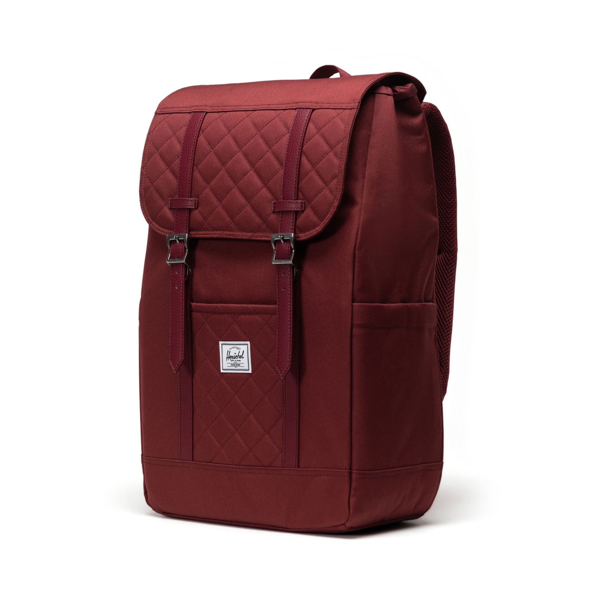 Mürdüm Kapitone Herschel Retreat Su İtici Kumaş 16" Laptop Uyumlu Mıknatıslı Kapama Sırt Çantası, 23 L