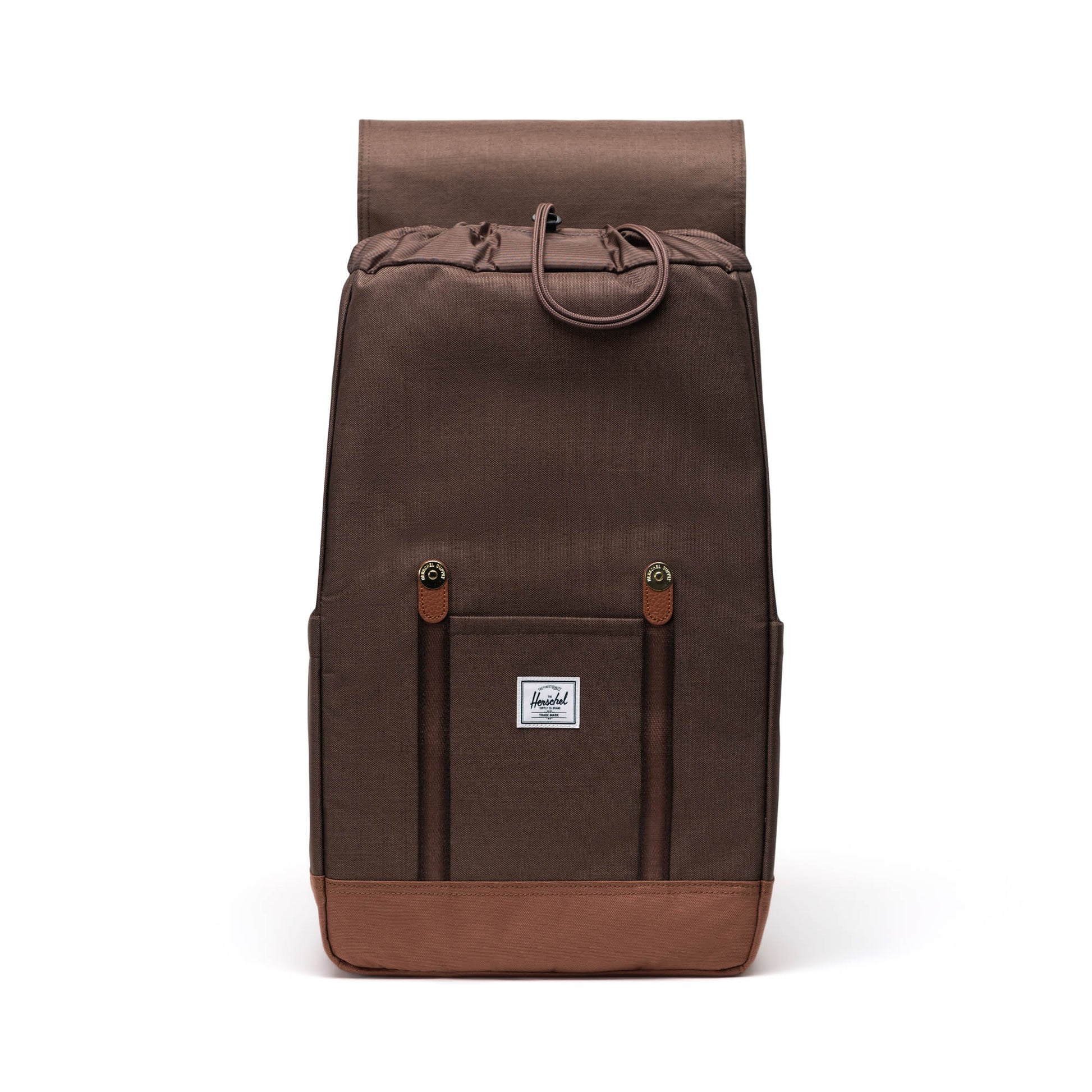 Dokulu Kahve - Taba Herschel Retreat Su İtici Kumaş 16" Laptop Uyumlu Mıknatıslı Kapama Sırt Çantası, 23 L