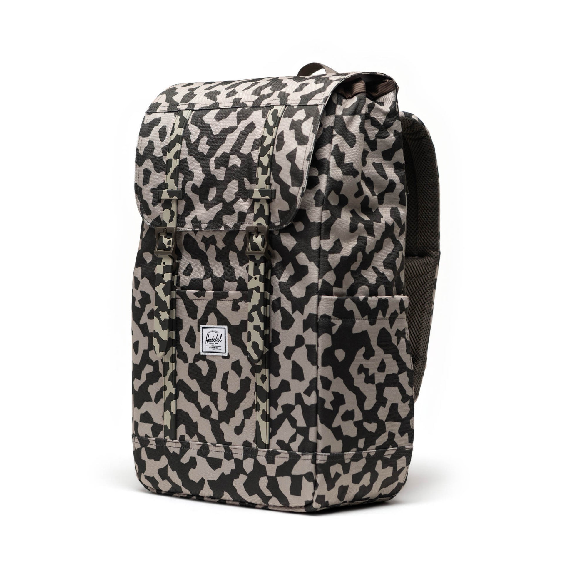 Grafit Siyah - Beyaz Herschel Retreat Su İtici Kumaş 16" Laptop Uyumlu Mıknatıslı Kapama Sırt Çantası, 23 L
