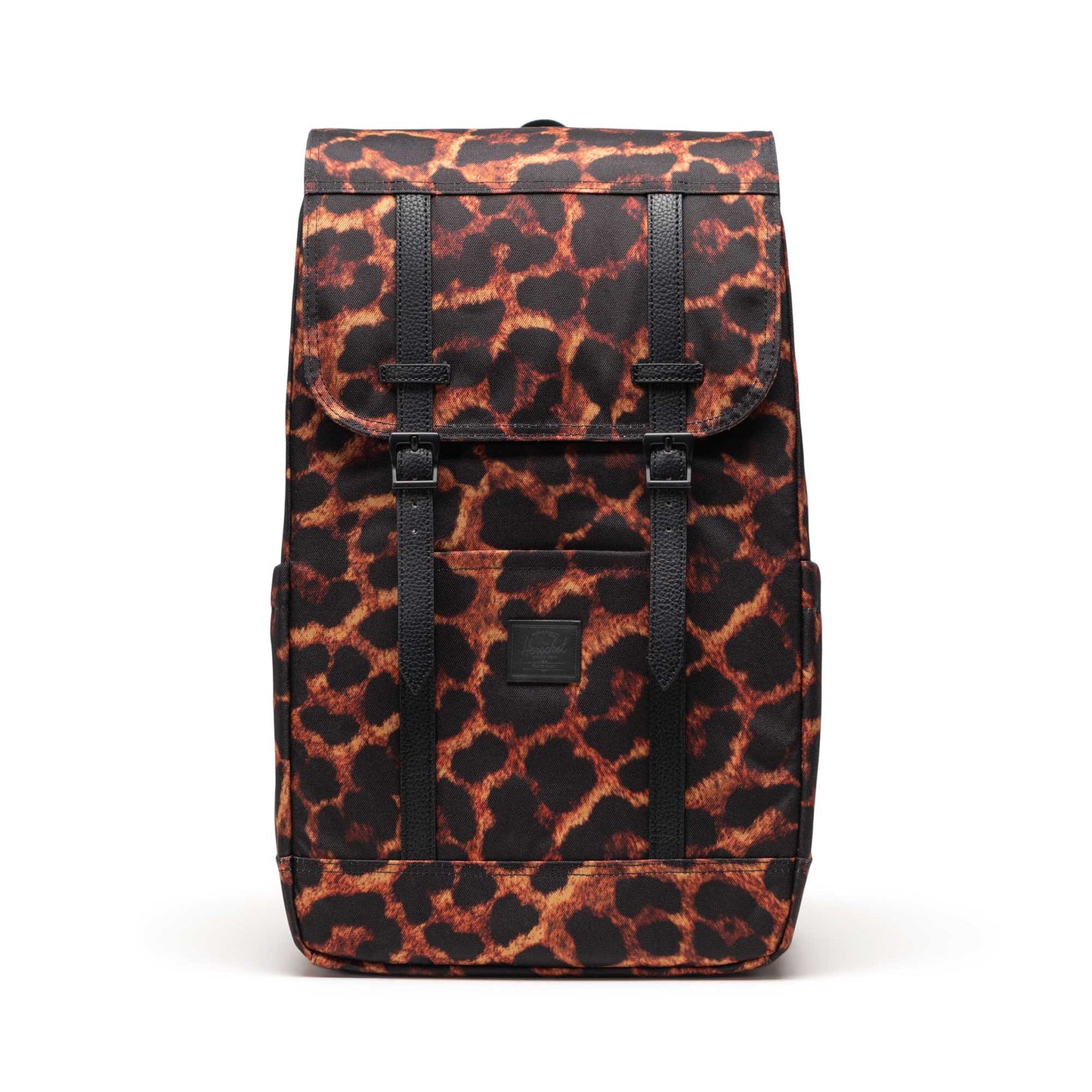Dijital Leopar Herschel Retreat Su İtici Kumaş 16" Laptop Uyumlu Mıknatıslı Kapama Sırt Çantası, 23 L