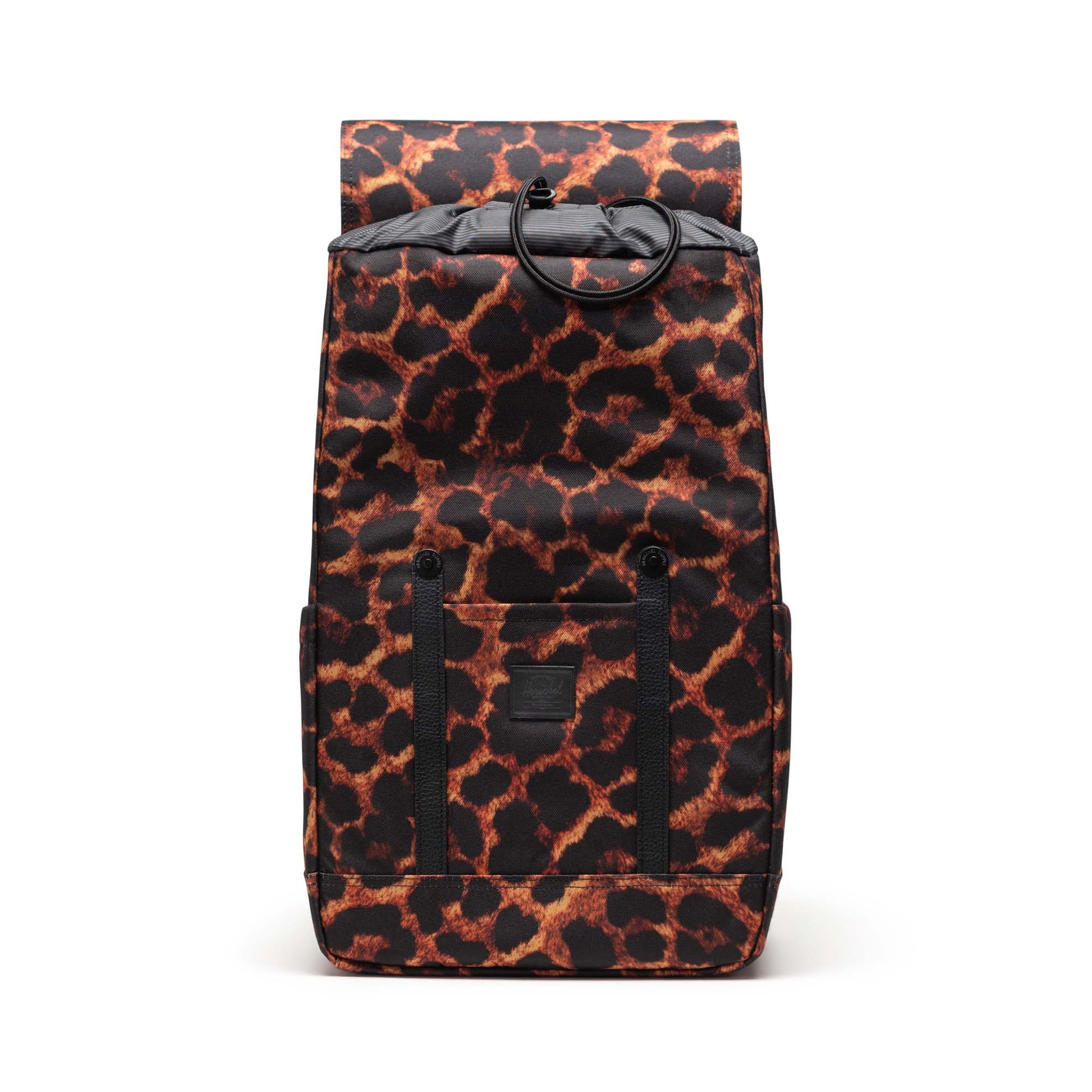 Dijital Leopar Herschel Retreat Su İtici Kumaş 16" Laptop Uyumlu Mıknatıslı Kapama Sırt Çantası, 23 L