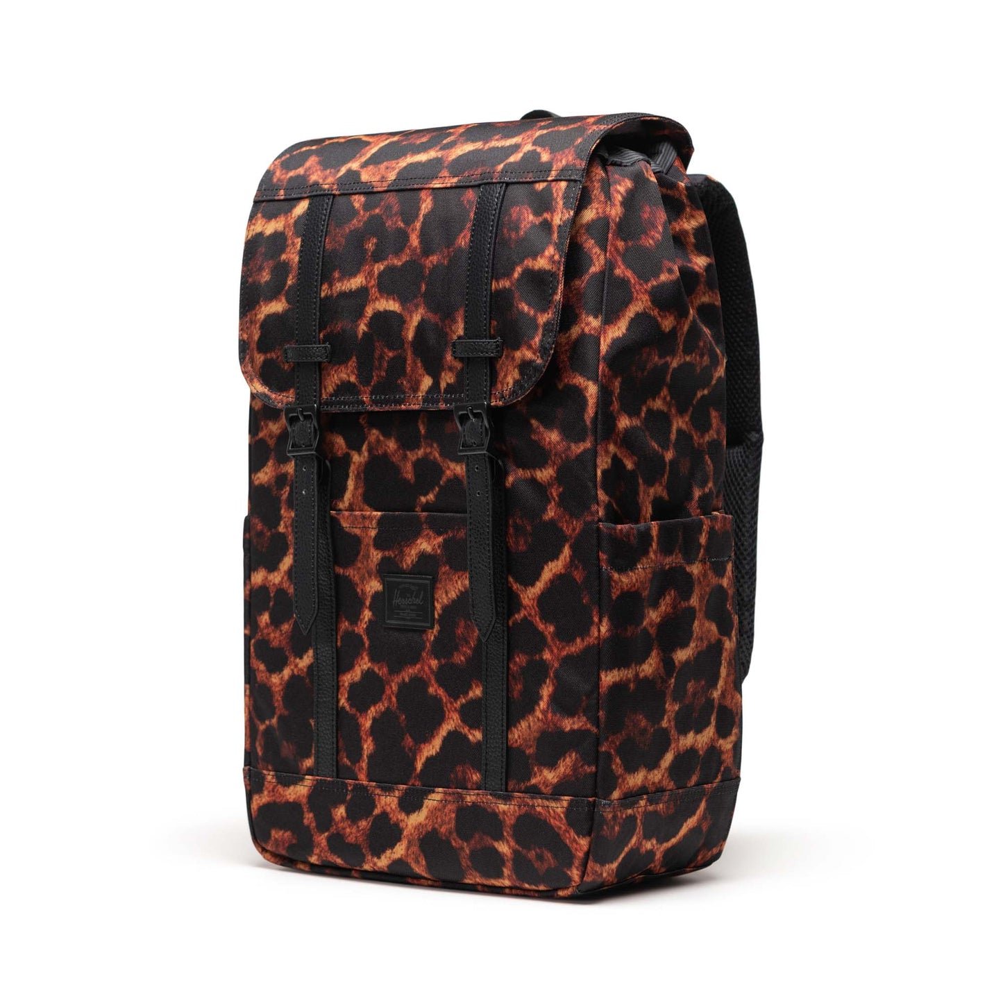 Dijital Leopar Herschel Retreat Su İtici Kumaş 16" Laptop Uyumlu Mıknatıslı Kapama Sırt Çantası, 23 L