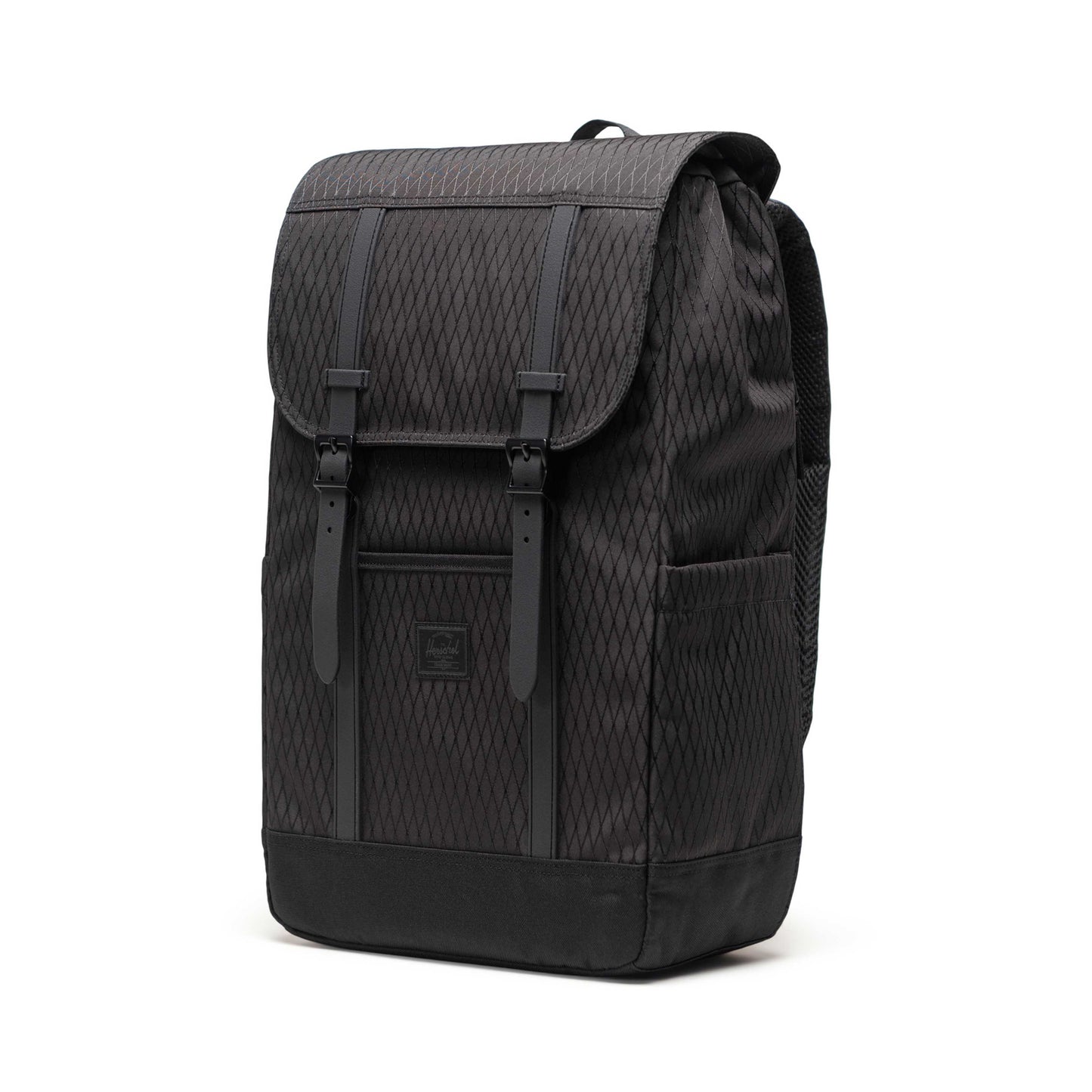 Elmas Dokulu Siyah Herschel Retreat Su İtici Kumaş 16" Laptop Uyumlu Mıknatıslı Kapama Sırt Çantası, 23 L
