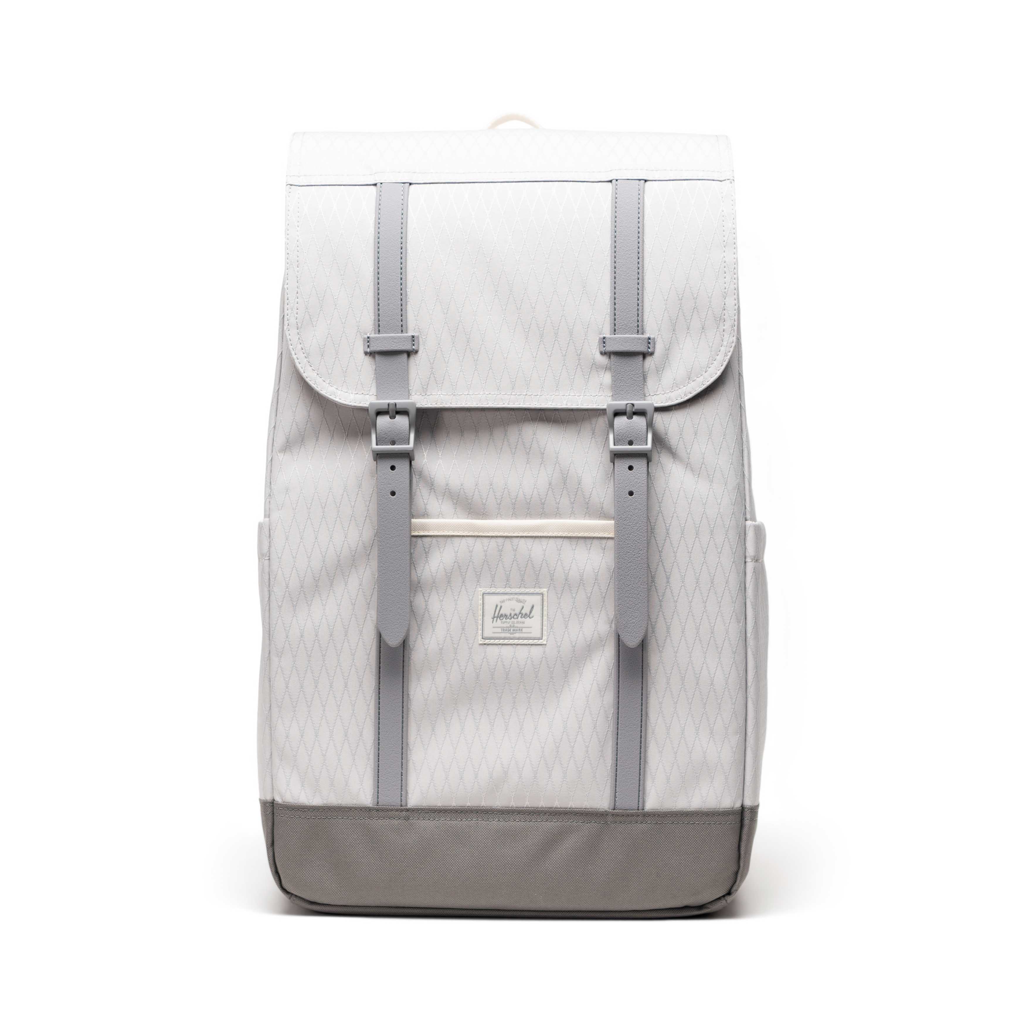 Elmas Dokulu Gri Herschel Retreat Su İtici Kumaş 16" Laptop Uyumlu Mıknatıslı Kapama Sırt Çantası, 23 L