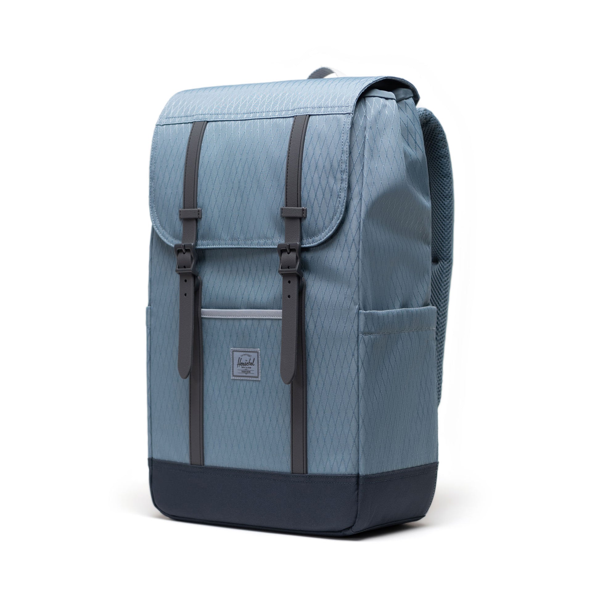 Elmas Dokulu Puslu Mavi Herschel Retreat Su İtici Kumaş 16" Laptop Uyumlu Mıknatıslı Kapama Sırt Çantası, 23 L