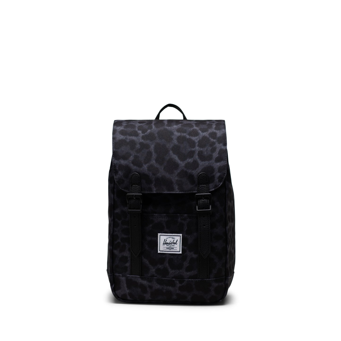 Digi Siyah Leopar Herschel Retreat Mini Su İtici Kumaş Sırt Çantası, 10 L