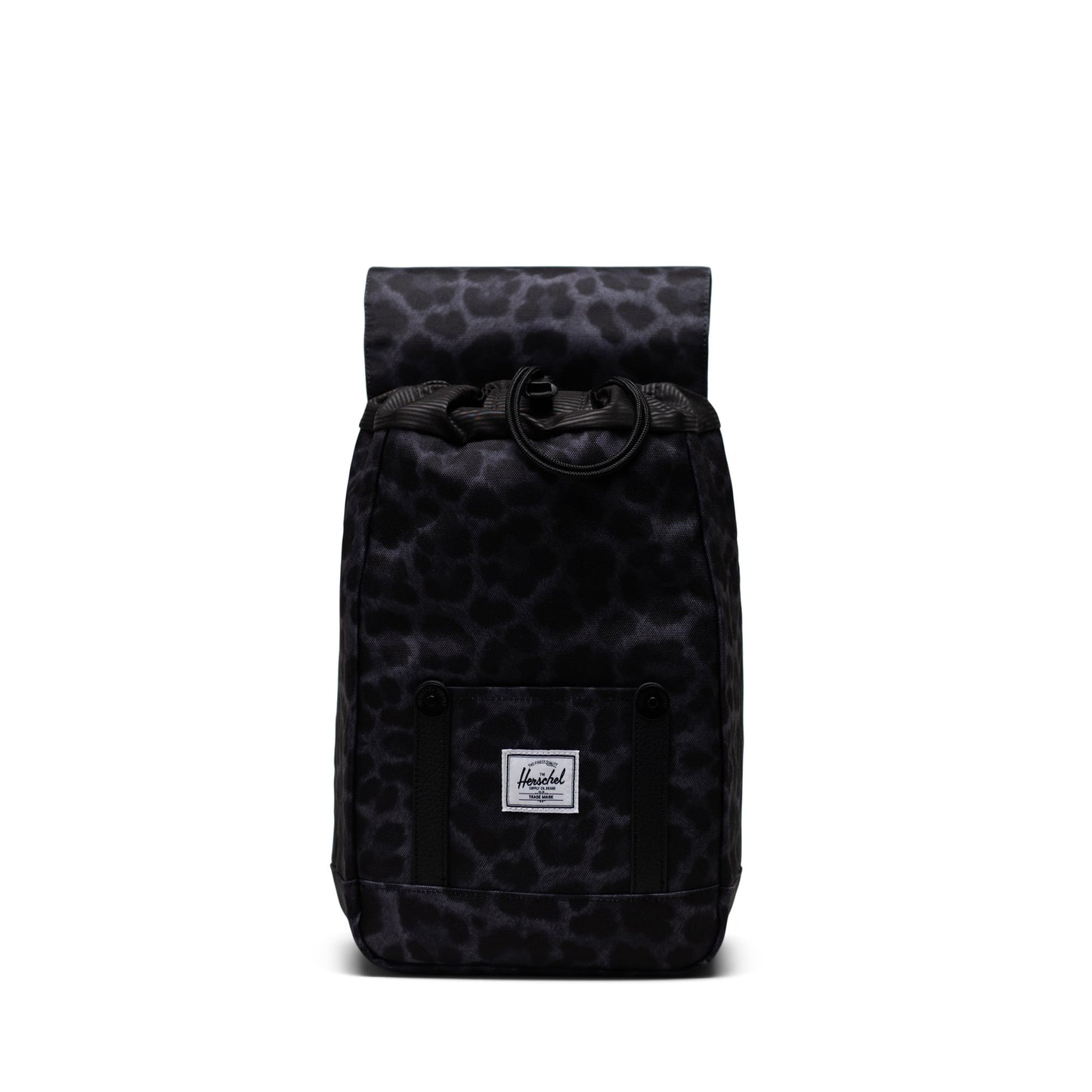 Digi Siyah Leopar Herschel Retreat Mini Su İtici Kumaş Sırt Çantası, 10 L