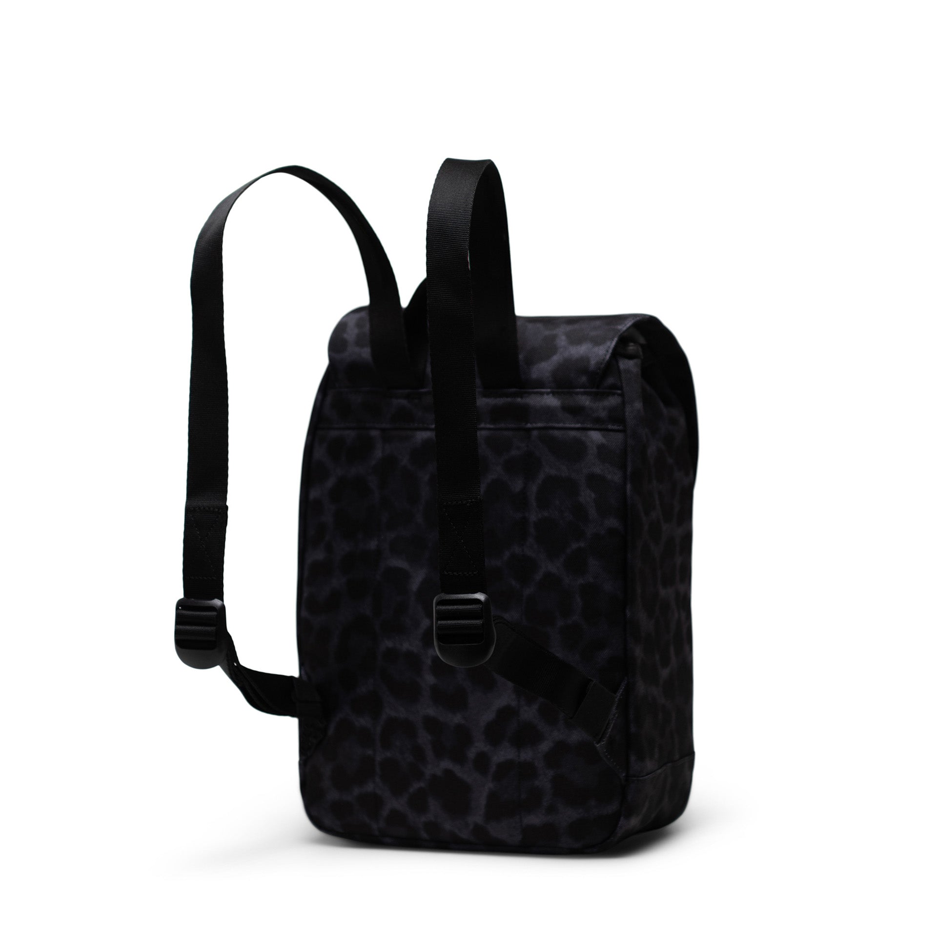Digi Siyah Leopar Herschel Retreat Mini Su İtici Kumaş Sırt Çantası, 10 L