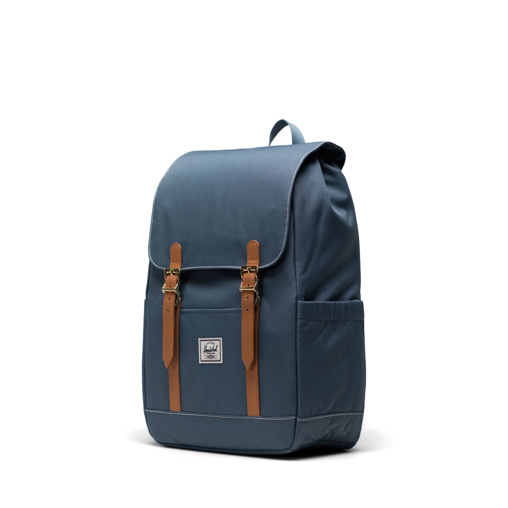 Dikişli Buğulu Mavi Herschel Retreat Küçük Boy Su İtici Kumaş Sırt Çantası, 14" Laptop Uyumlu, 17 L