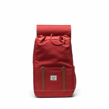 Kiremit - Beyaz Dikişli Herschel Retreat Küçük Boy Su İtici Kumaş Sırt Çantası, 14" Laptop Uyumlu, 17 L