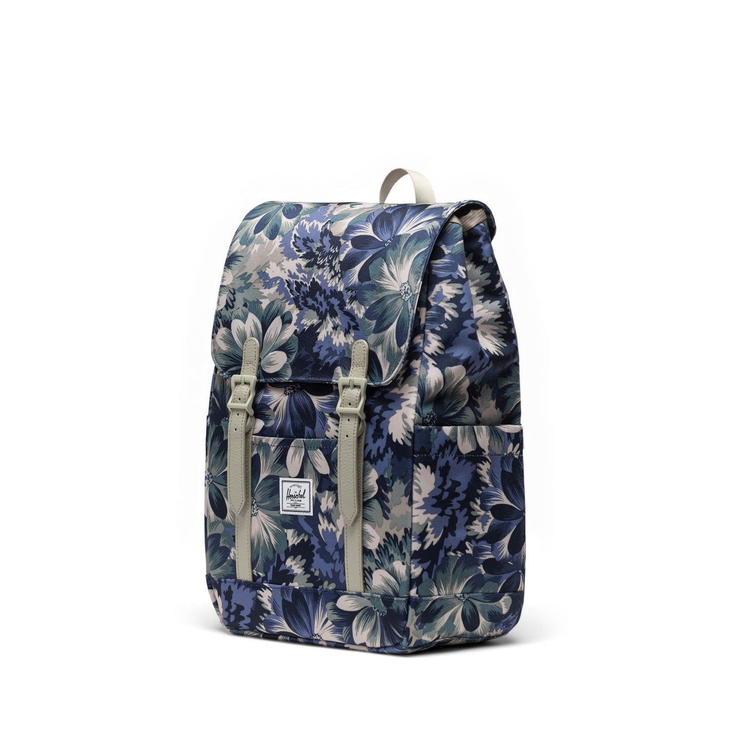 Çiçekli Lacivert - Siyah Herschel Retreat Küçük Boy Su İtici Kumaş Sırt Çantası, 14" Laptop Uyumlu, 17 L