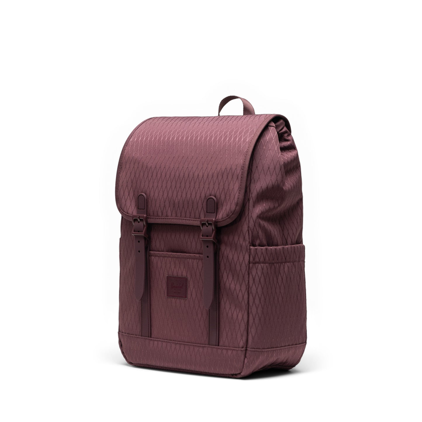 Elmas Dokulu Koyu Mor Herschel Retreat Küçük Boy Su İtici Kumaş Sırt Çantası, 14" Laptop Uyumlu, 17 L