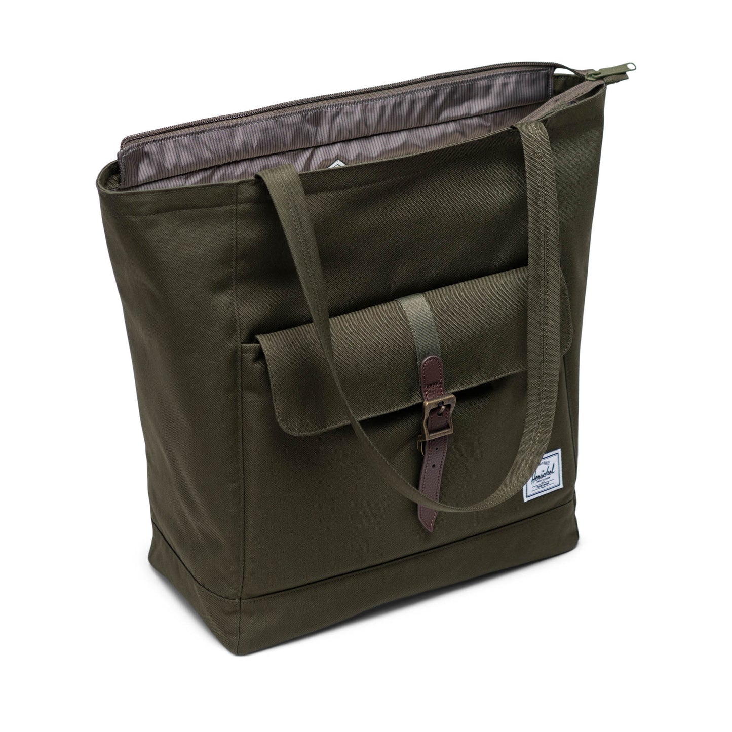 Haki Herschel Retreat Tote Omuz Çantası Su İtici Kumaş Omuz Çantası, 20 L