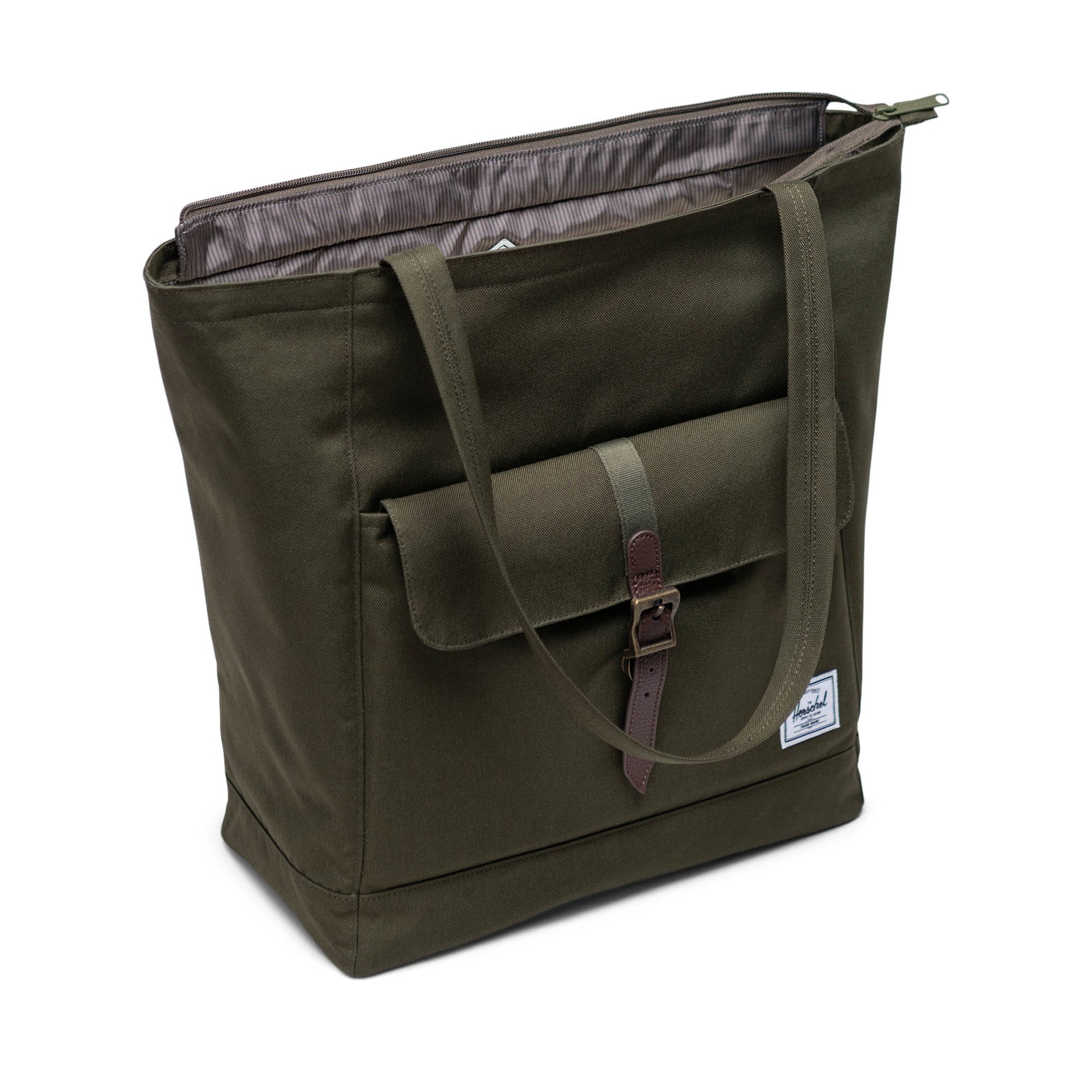 Haki Herschel Retreat Tote Omuz Çantası Su İtici Kumaş Omuz Çantası, 20 L