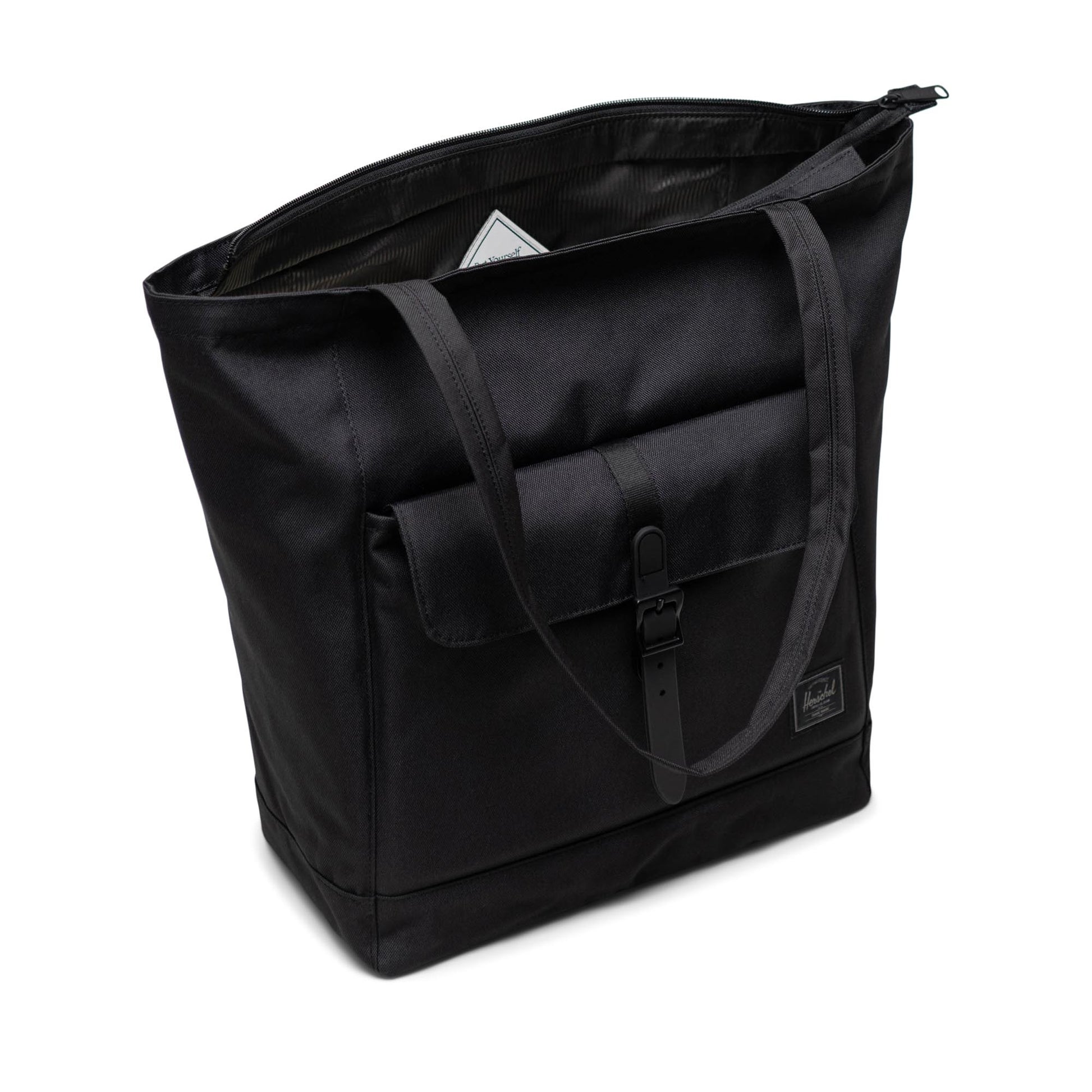 Siyah Tonal Herschel Retreat Tote Omuz Çantası Su İtici Kumaş Omuz Çantası, 20 L