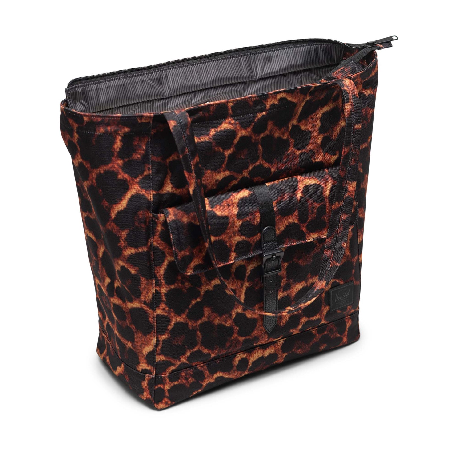 Dijital Leopar Herschel Retreat Tote Omuz Çantası Su İtici Kumaş Omuz Çantası, 20 L