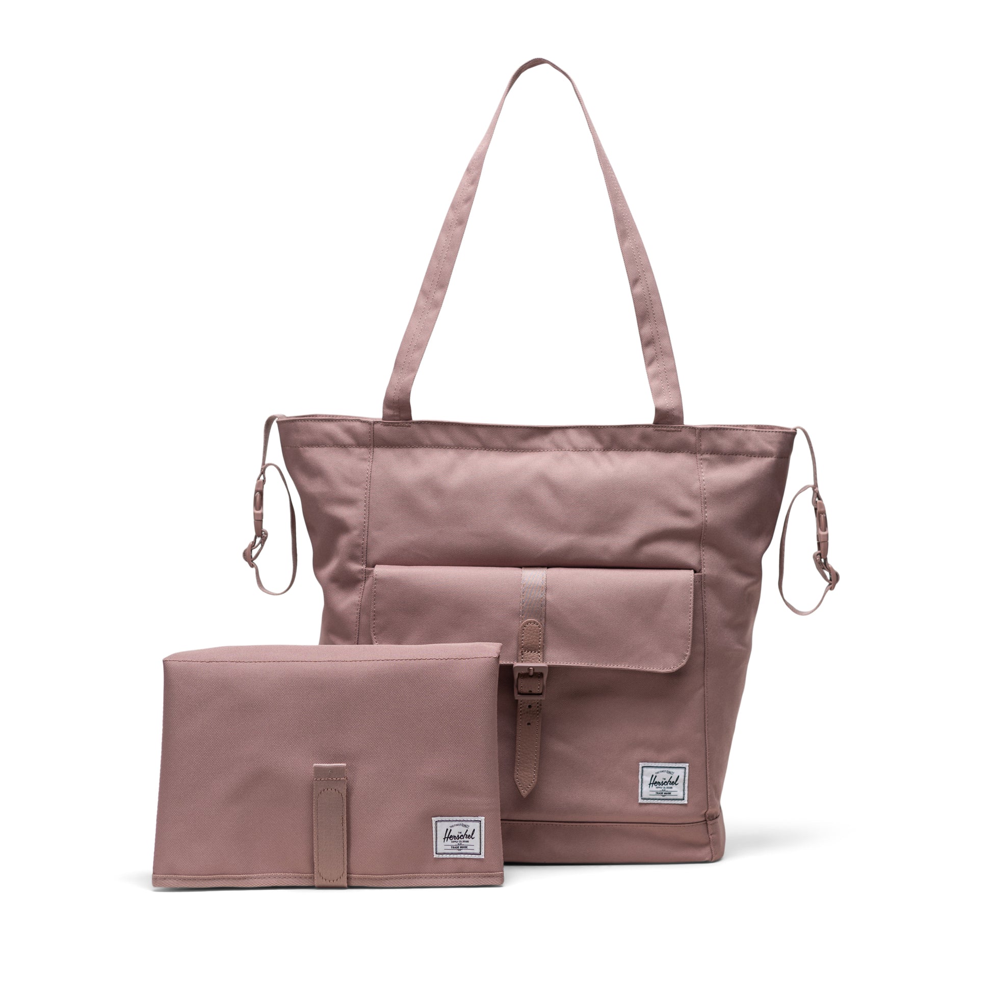 Gül Kurusu Herschel Retreat Tote Omuz Çantası Diaper Alt Açma Matlı Anne Bebek Omuz Çantası, 14" Laptop Uyumlu, 18.5L