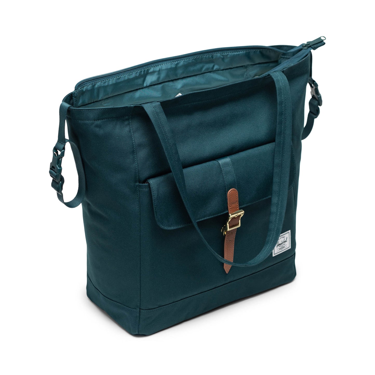 Petrol Mavisi Herschel Retreat Tote Omuz Çantası Diaper Alt Açma Matlı Anne Bebek Omuz Çantası, 14" Laptop Uyumlu, 18.5L