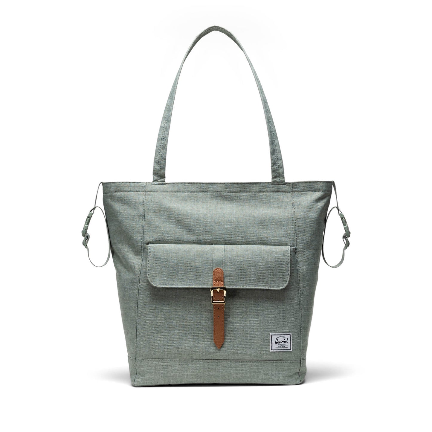 Kırçıllı Mint Yeşili Herschel Retreat Tote Omuz Çantası Diaper Alt Açma Matlı Anne Bebek Omuz Çantası, 14" Laptop Uyumlu, 18.5L