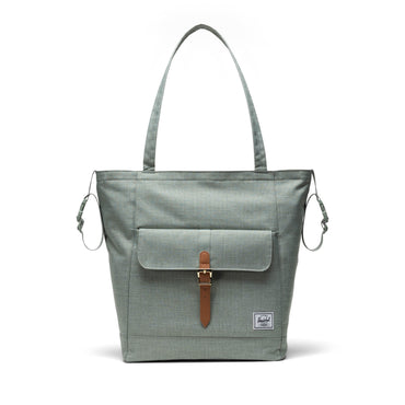 Kırçıllı Mint Yeşili Herschel Retreat Tote Omuz Çantası Diaper Alt Açma Matlı Anne Bebek Omuz Çantası, 14" Laptop Uyumlu, 18.5L