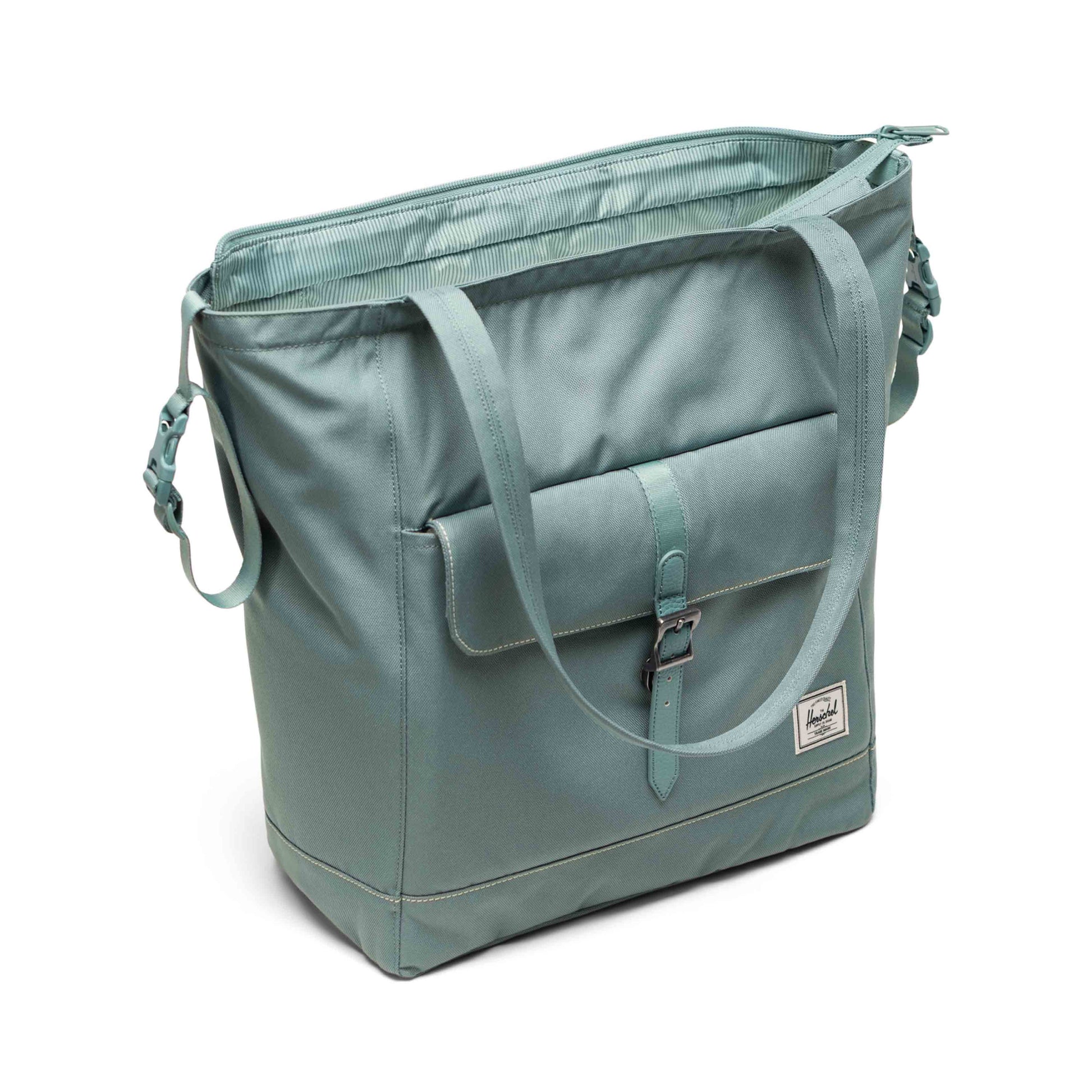 Pastel Adaçayı Herschel Retreat Tote Omuz Çantası Diaper Alt Açma Matlı Anne Bebek Omuz Çantası, 14" Laptop Uyumlu, 18.5L