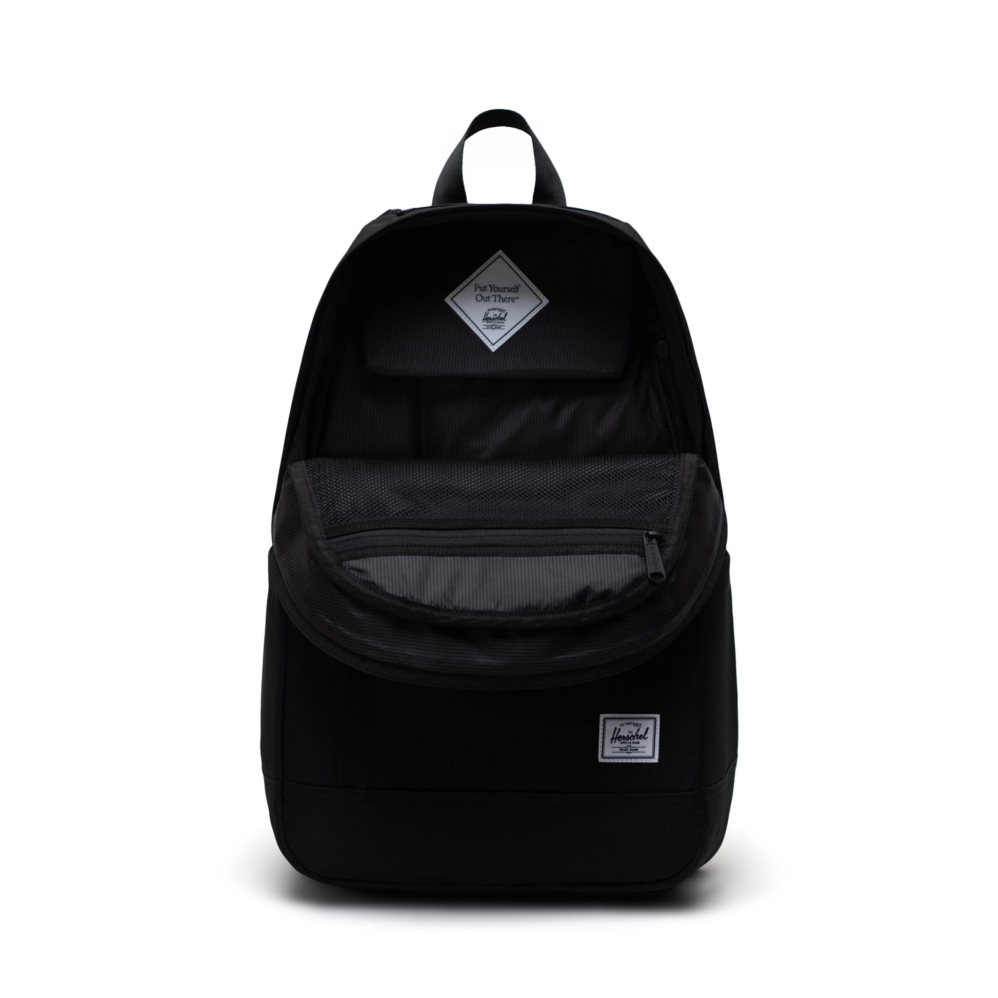 Siyah Herschel Seymour Su İtici Kumaş Sırt Çantası, 16" Laptop Uyumlu, 26 L