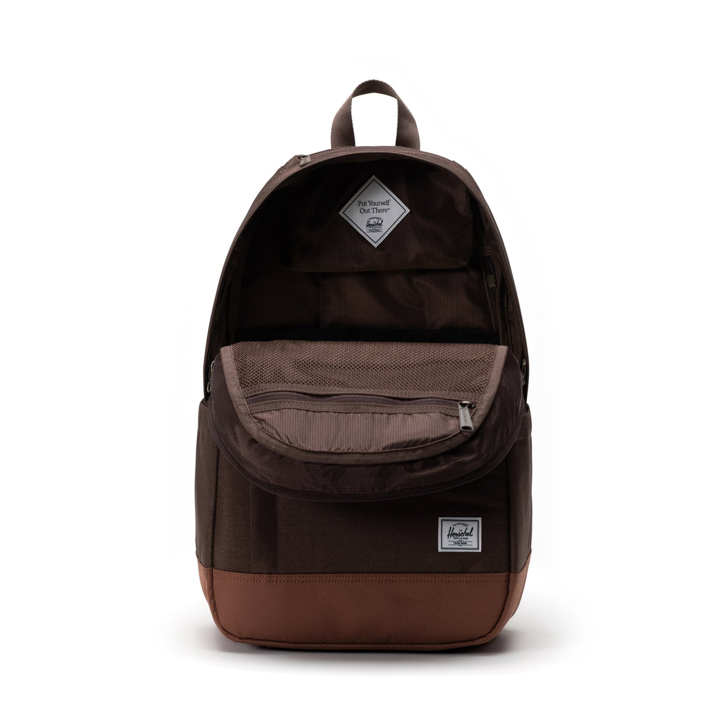 Dokulu Kahve - Taba Herschel Seymour Su İtici Kumaş Sırt Çantası, 16" Laptop Uyumlu, 26 L