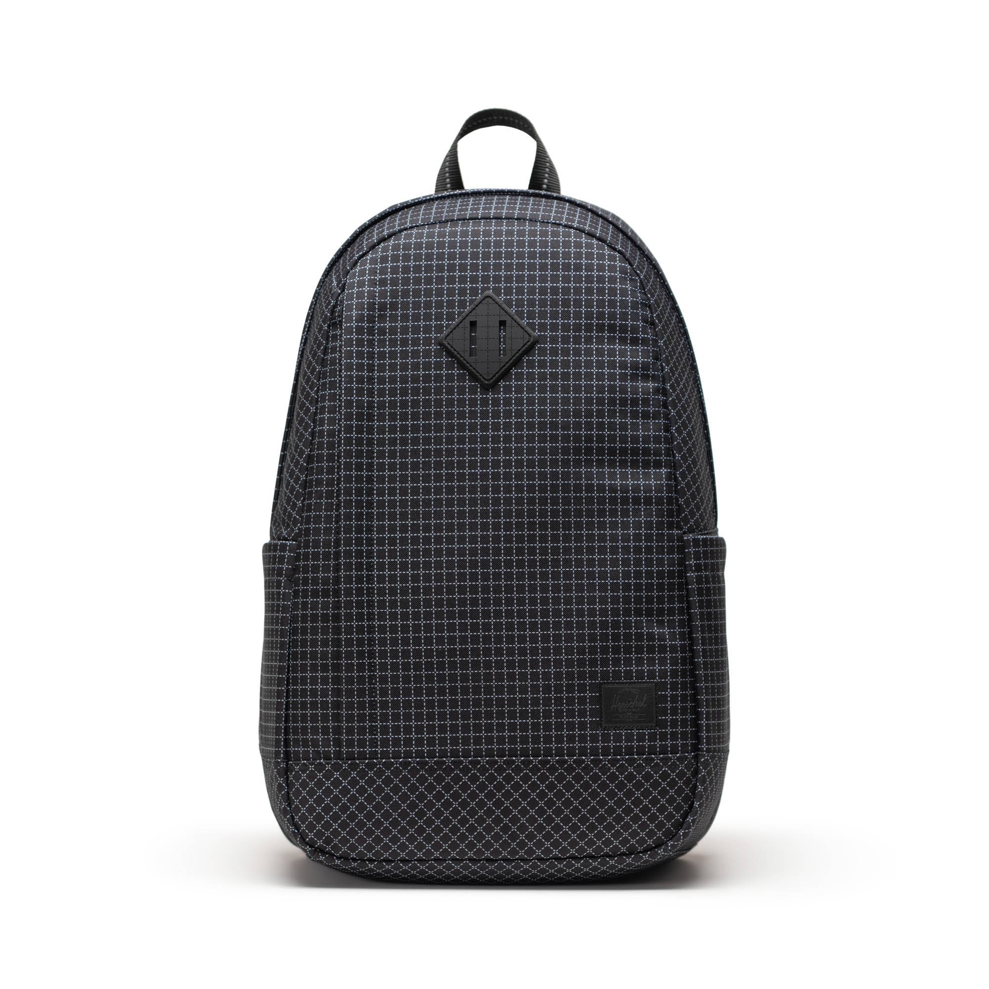 Grid Siyah Herschel Seymour Su İtici Kumaş Sırt Çantası, 16" Laptop Uyumlu, 26 L