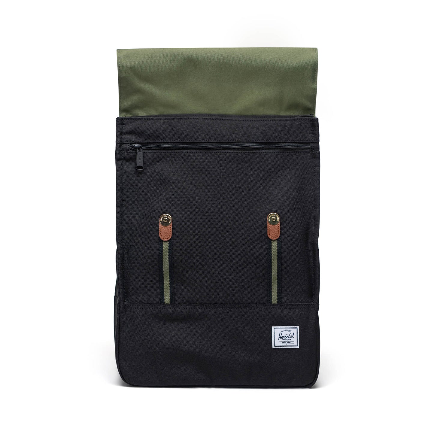 Siyah - Yonca Yeşili Herschel Survey Su İtici Kumaş Sırt Çantası, 16" Laptop Uyumlu, 20 L