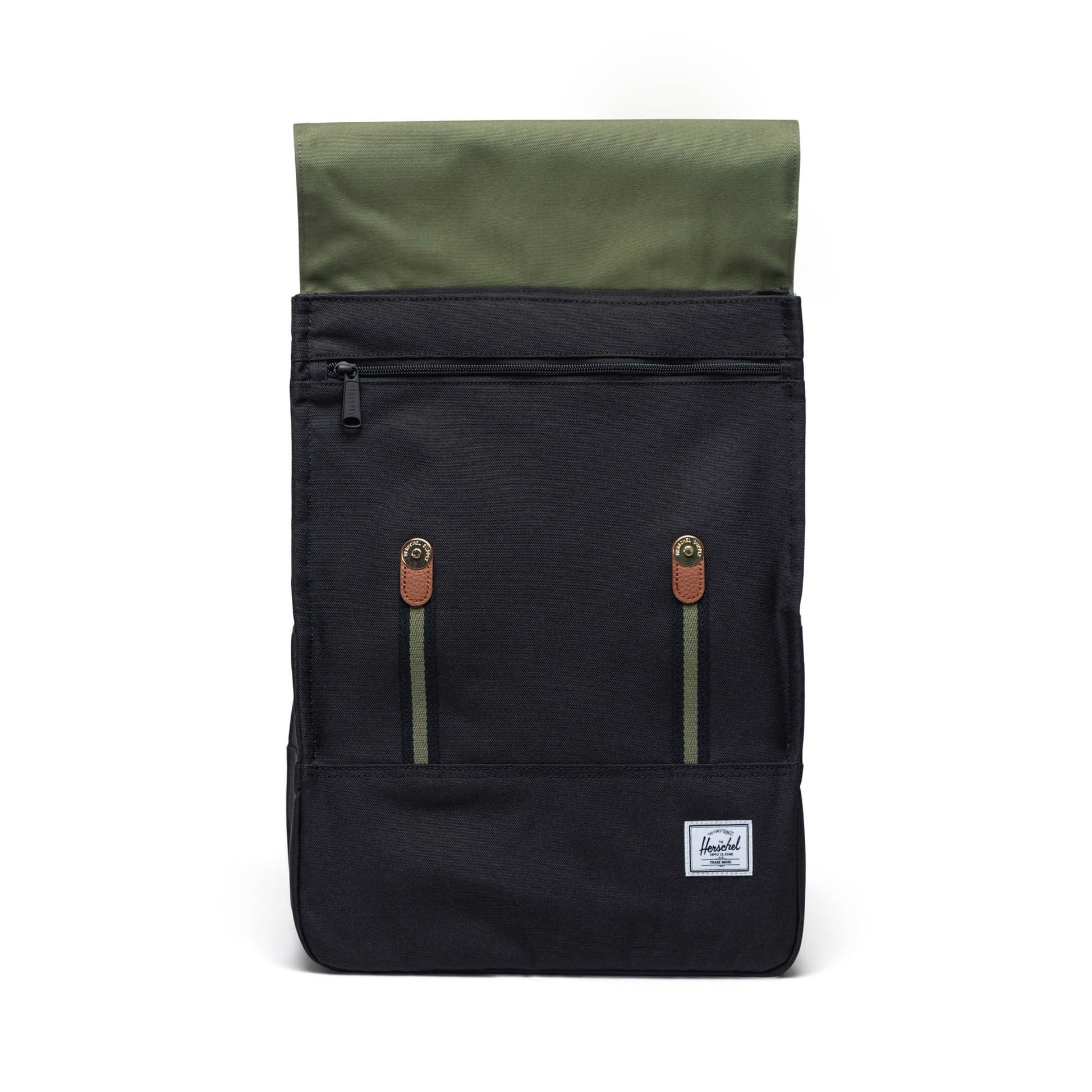 Siyah - Yonca Yeşili Herschel Survey Su İtici Kumaş Sırt Çantası, 16" Laptop Uyumlu, 20 L