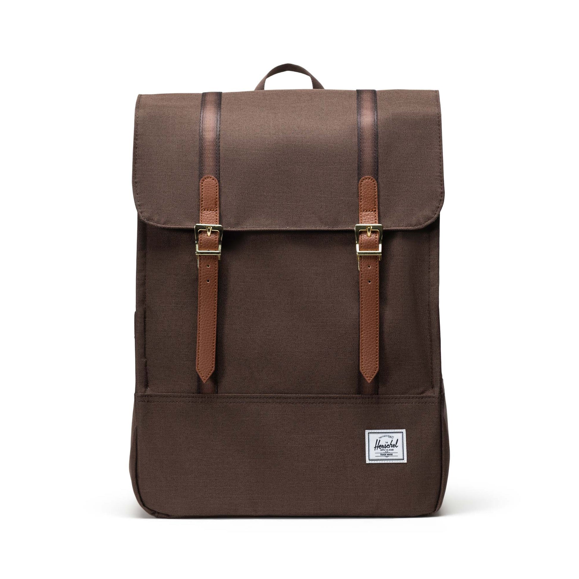 Dokulu Çikolata Kahvesi Herschel Survey Su İtici Kumaş Sırt Çantası, 16" Laptop Uyumlu, 20 L