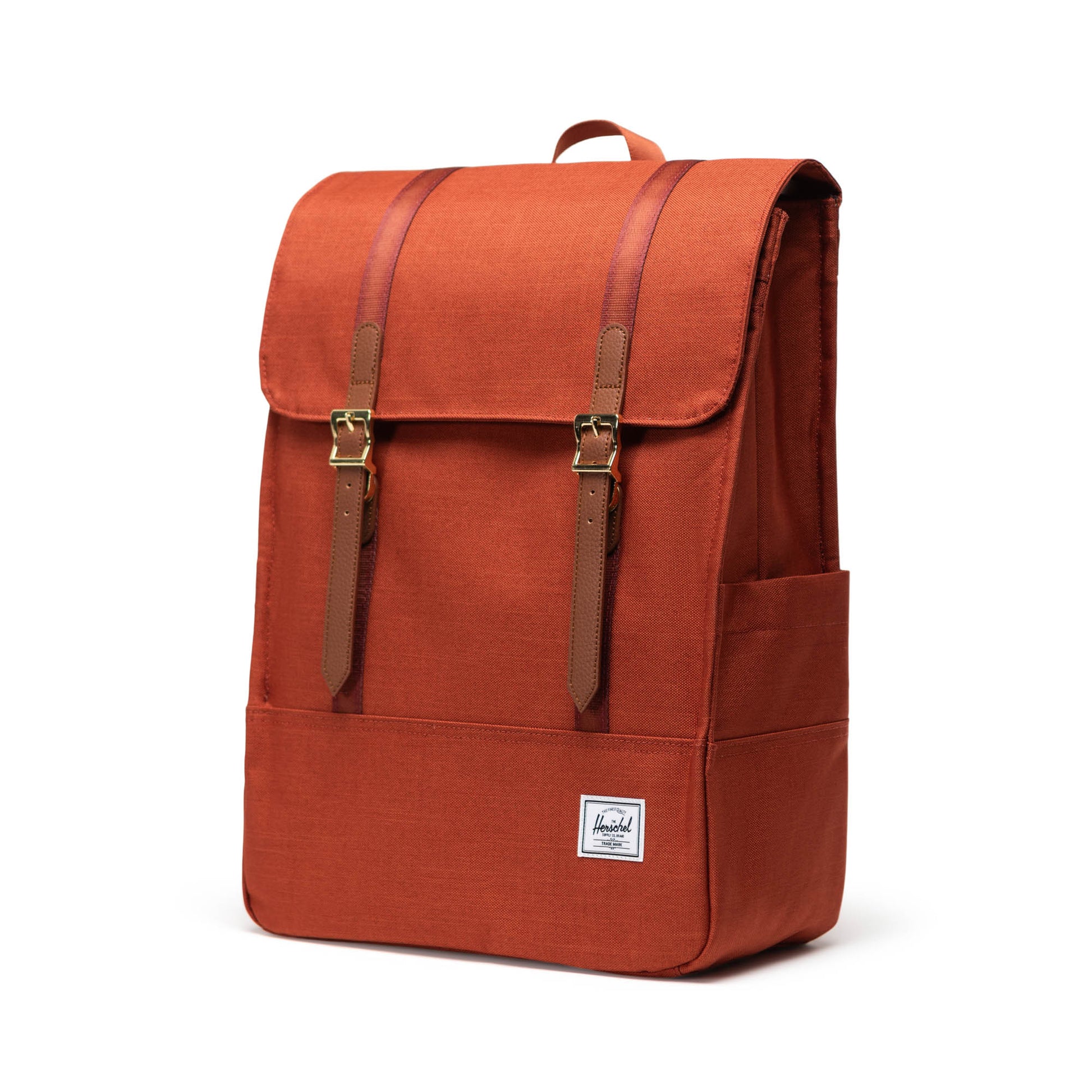 Dokulu Kızıl Kahve Herschel Survey Su İtici Kumaş Sırt Çantası, 16" Laptop Uyumlu, 20 L