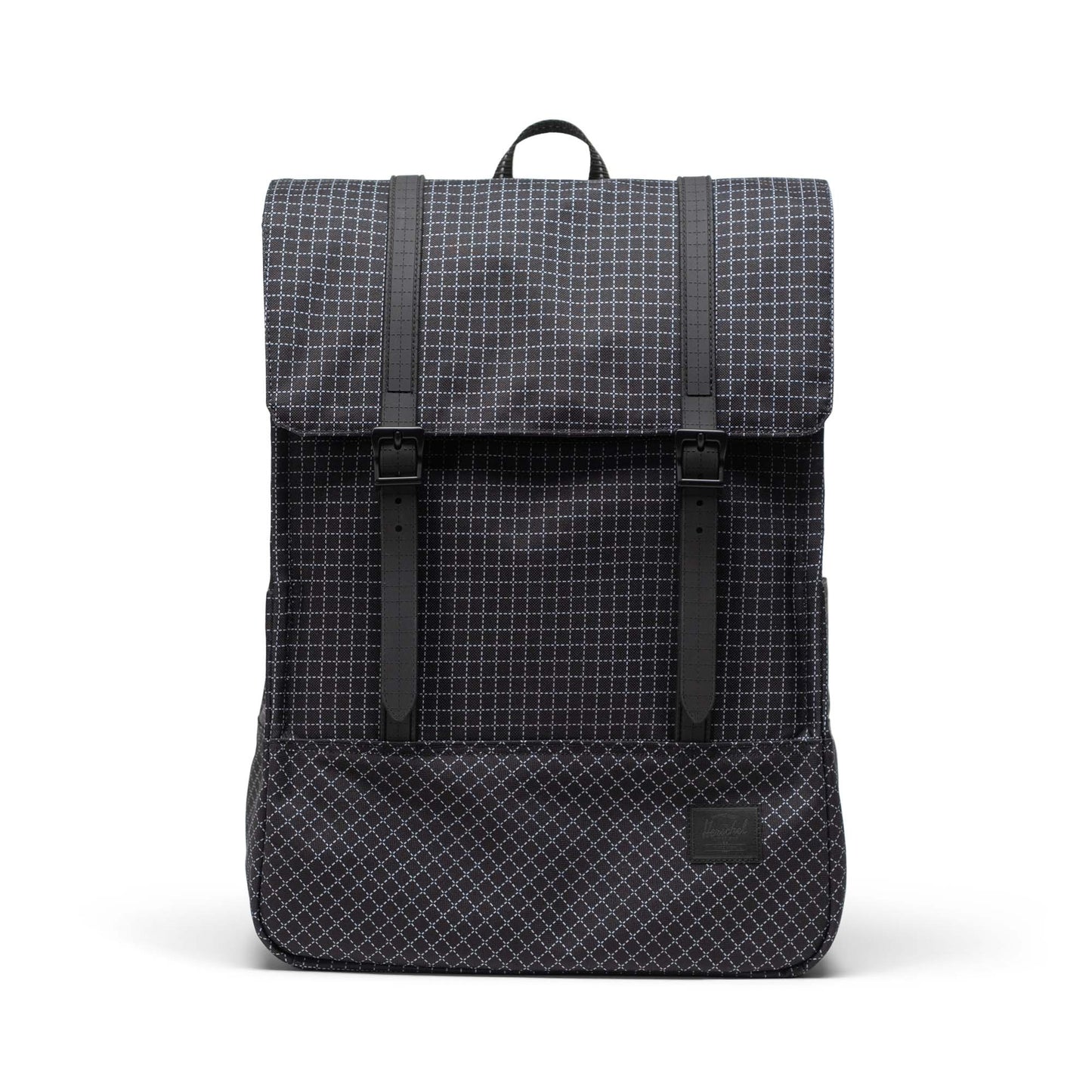 Grid Siyah Herschel Survey Su İtici Kumaş Sırt Çantası, 16" Laptop Uyumlu, 20 L