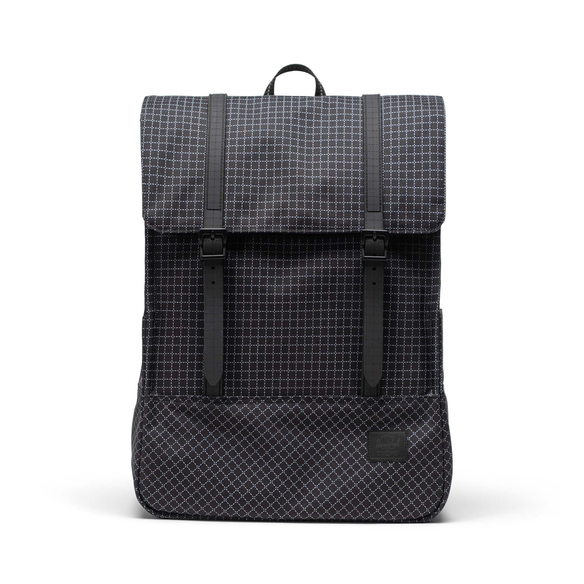 Grid Siyah Herschel Survey Su İtici Kumaş Sırt Çantası, 16" Laptop Uyumlu, 20 L