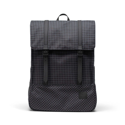 Grid Siyah Herschel Survey Su İtici Kumaş Sırt Çantası, 16" Laptop Uyumlu, 20 L