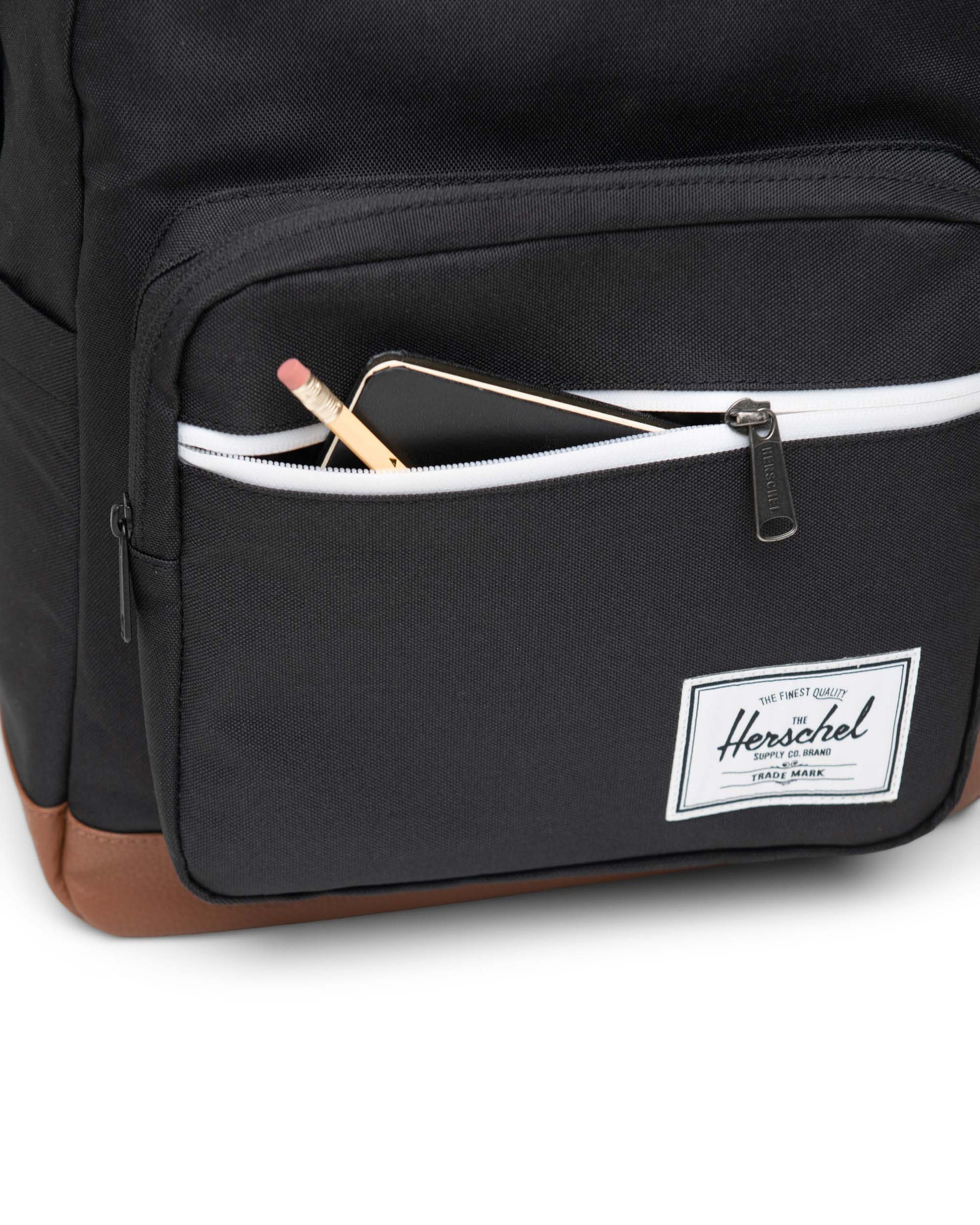 Siyah-Taba Herschel Pop Quiz Su İtici Kumaş Sırt Çantası, 16" Laptop Uyumlu, 25 L