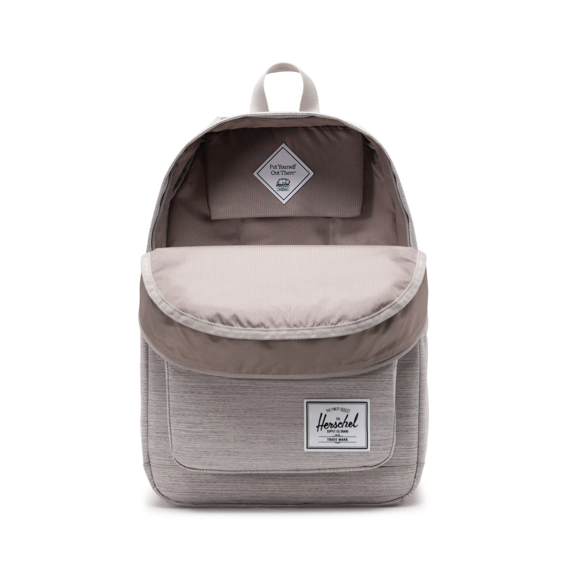 Kırçıllı Açık Gri Herschel Pop Quiz Su İtici Kumaş Sırt Çantası, 16" Laptop Uyumlu, 25 L