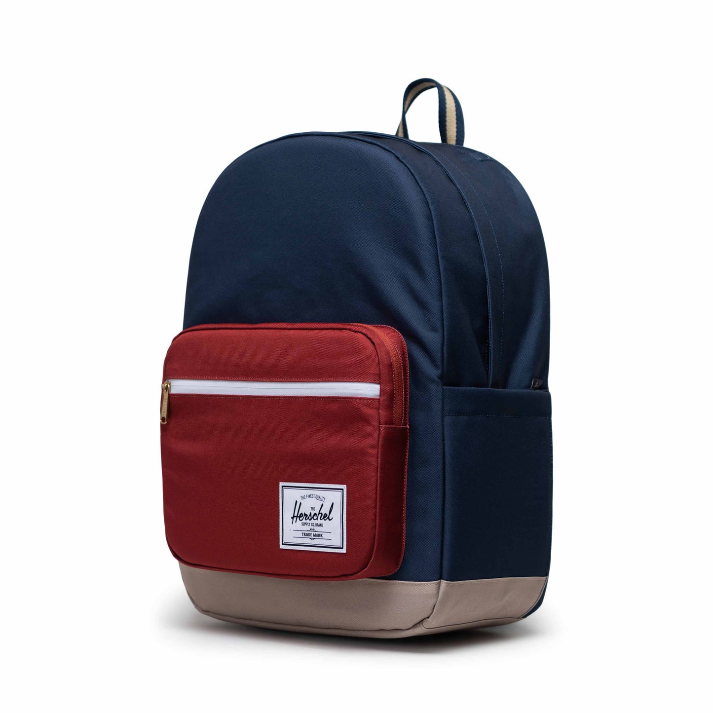 Lacivert - Kızıl Kahve Herschel Pop Quiz Su İtici Kumaş Sırt Çantası, 16" Laptop Uyumlu, 25 L