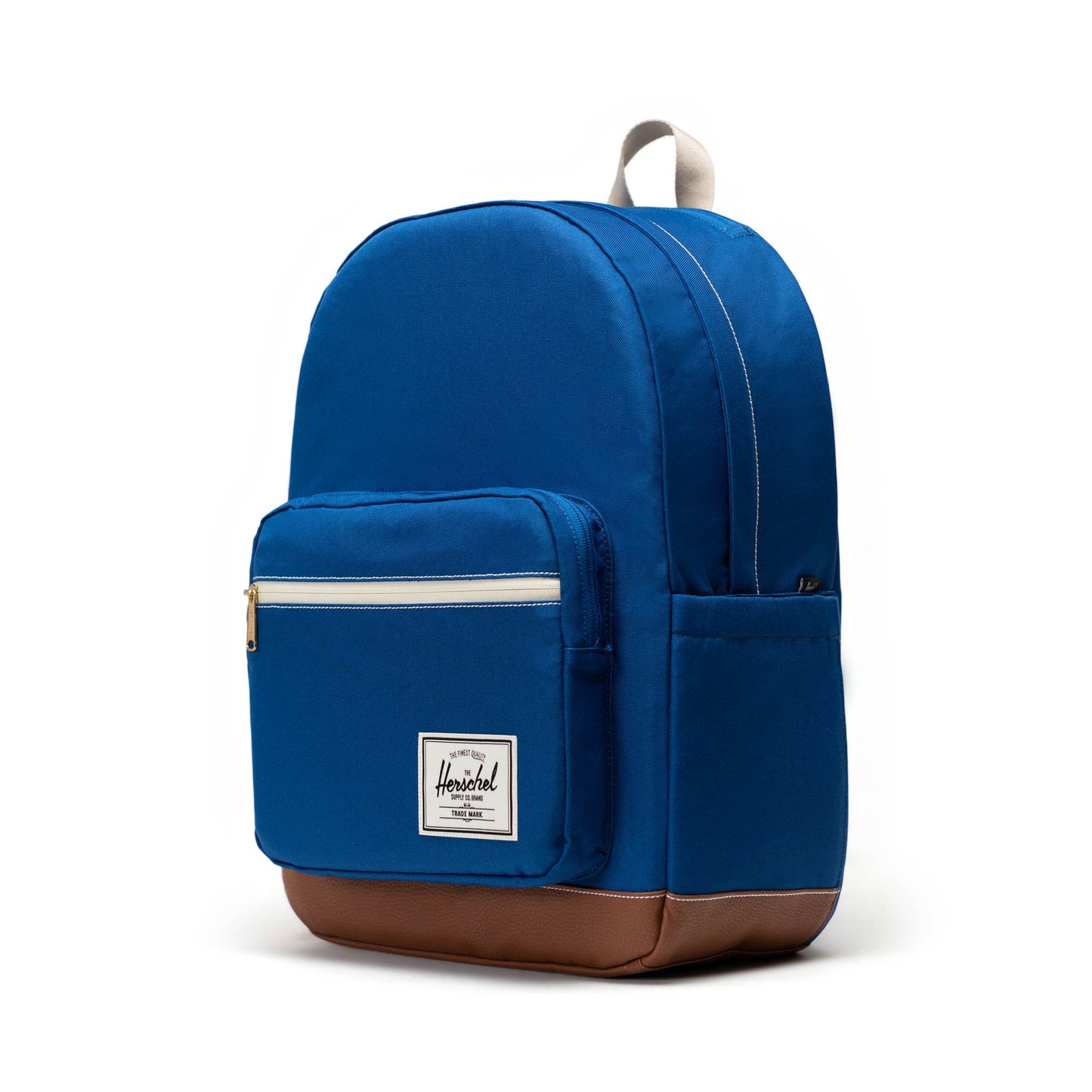 Dikişli Saks Mavisi - Taba Herschel Pop Quiz Su İtici Kumaş Sırt Çantası, 16" Laptop Uyumlu, 25 L