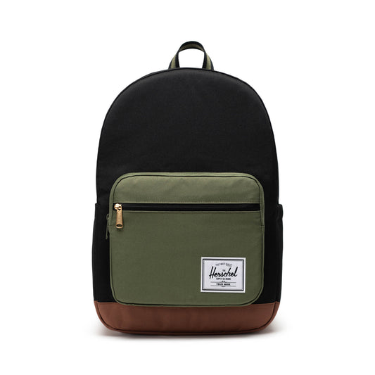 Siyah - Canlı Yeşil - Taba Herschel Pop Quiz Su İtici Kumaş Sırt Çantası, 16" Laptop Uyumlu, 25 L