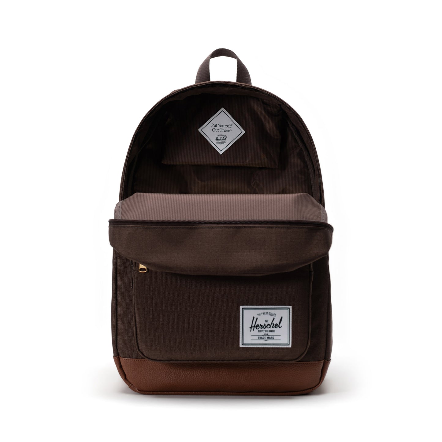 Çikolata Kahve - Taba Herschel Pop Quiz Su İtici Kumaş Sırt Çantası, 16" Laptop Uyumlu, 25 L